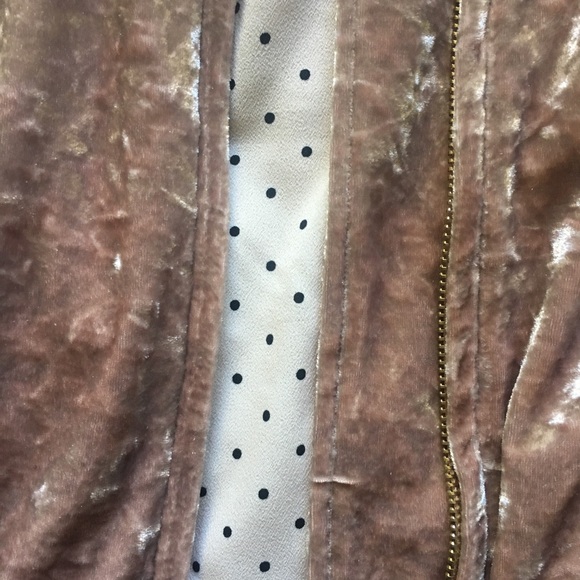 NWOT Sanctuary Pink Velvet Bomber Jacket (XS) - Picture 5 of 6